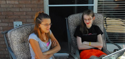 me and my sissy addie posing for uncle.. lol
